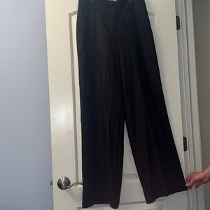 NWT BCBG Linen blend, high waisted, wide leg trousers